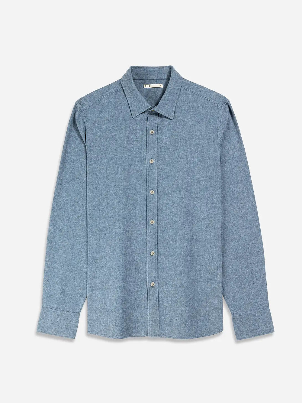 O.N.S Pastel Blue Brushed Cotton Long Sleeve Button Up Shirt/3815